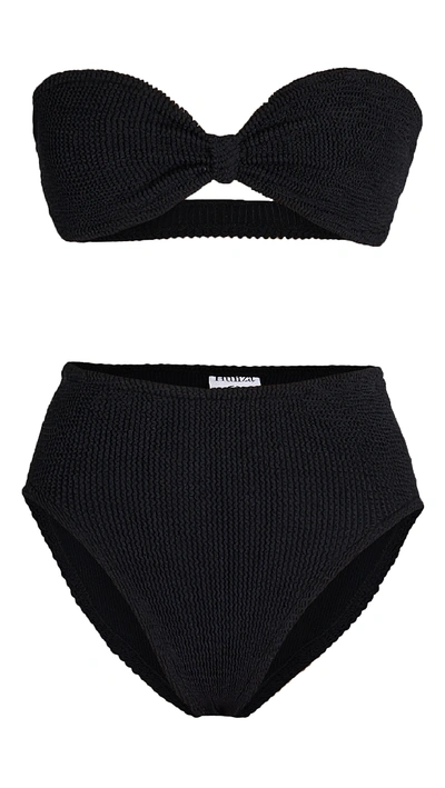 Shop Hunza G Posey Bikini Set In Black