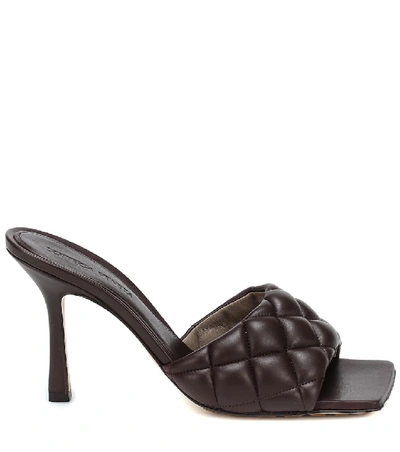 Shop Bottega Veneta Padded Leather Sandals In Brown