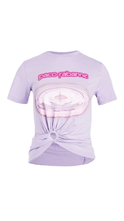 Shop Rabanne Graphic T-shirt In Purple
