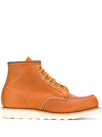 Shop Red Wing Shoes Classic Mock Toe Boots In Neutrals