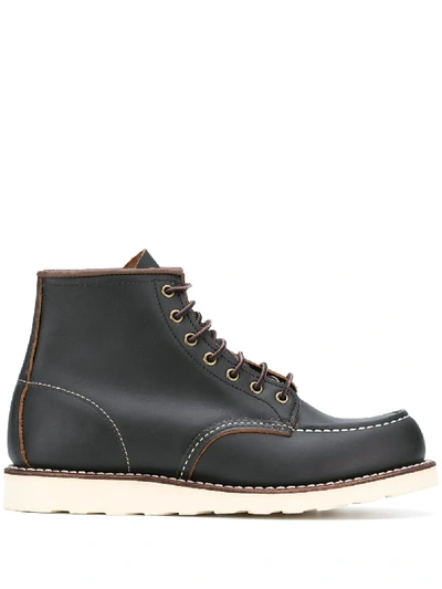 Shop Red Wing Shoes Classic Mock Toe Boots In Black