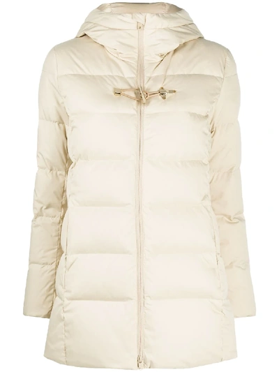 Shop Fay Padded Zip-up Down Jacket In Neutrals