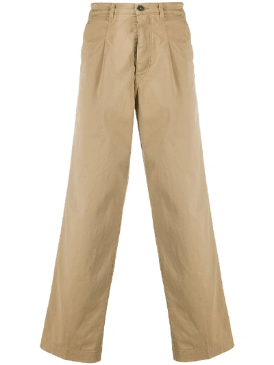 Shop Kenzo Straight-leg Trousers In Neutrals