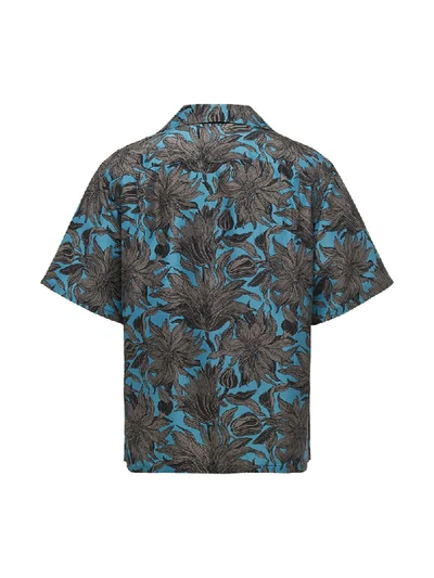 Shop Prada Floral-print Shirt In Grey