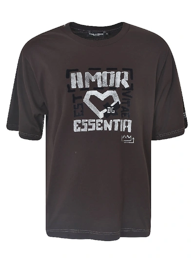 Shop Dolce & Gabbana Amor Essentia Printed T-shirt