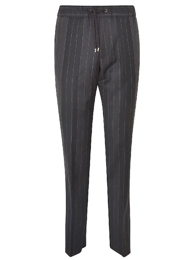 Shop Etro Striped Drawstring Trousers