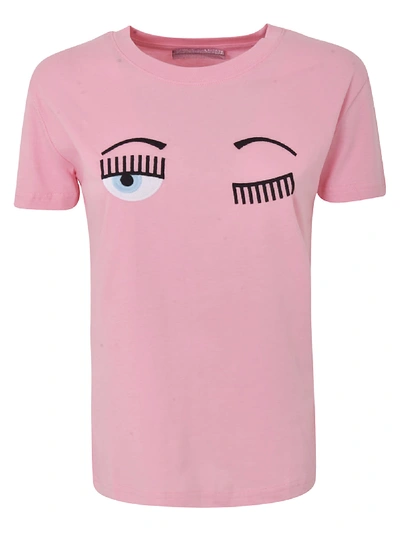 Shop Chiara Ferragni Flirting Eye T-shirt In Rose/shadow