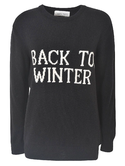 Shop Alberta Ferretti Back To Winter Sweater In Black