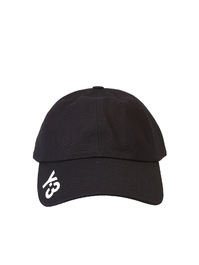 Shop Y-3 Branded Baseball Hat In Black