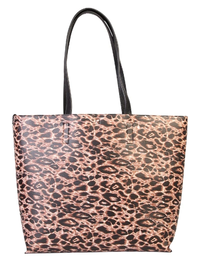Shop Versace Jeans Couture Leopard Print Bag In Black