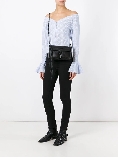 Shop Rebecca Minkoff Mac Leather Mini Bag In Black