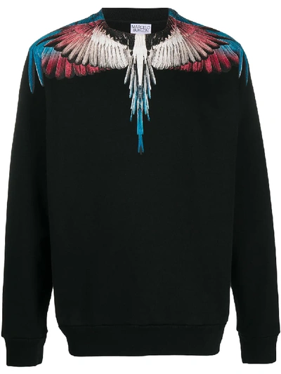 Shop Marcelo Burlon County Of Milan Wings-print Sweatshirt In Black