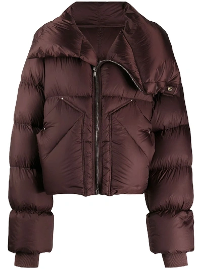 Shop Rick Owens Padded Oversized Down Jacket In Red