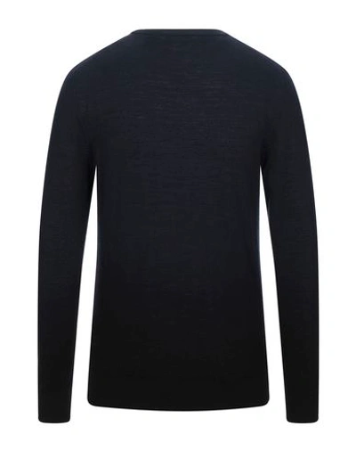 Shop Paolo Pecora Man Sweater Midnight Blue Size M Wool In Dark Blue