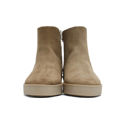 Shop Fear Of God Taupe Nubuck Chelsea Boots In Taupe251