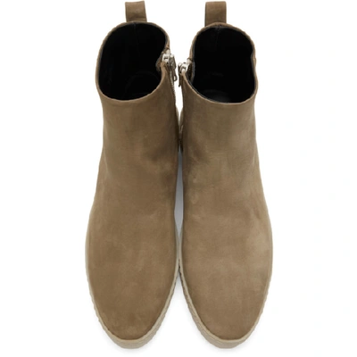 Shop Fear Of God Taupe Nubuck Chelsea Boots In Taupe251
