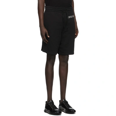 Shop Moschino Black Fantasy Print Uomo Shorts In A1555 Blk