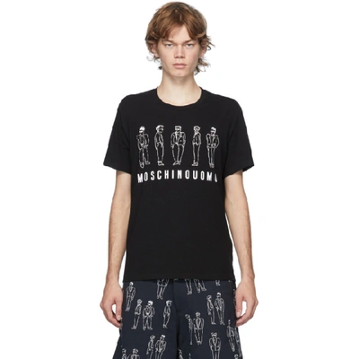 Shop Moschino Black Suited Men 'uomo' T-shirt In J1555 Blk