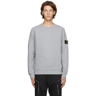 Shop Stone Island Grey Cotton Sweatshirt In V0m64 Grey