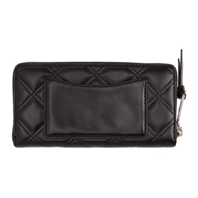 Shop Marc Jacobs Black Quilted Softshot Standard Wallet In 001 Black