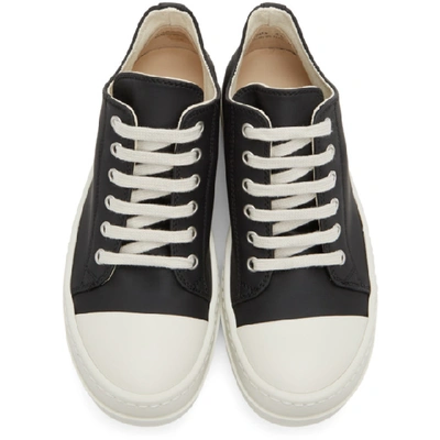 Shop Rick Owens Drkshdw Black Low Bumper Sneakers In 91 Blk/wh