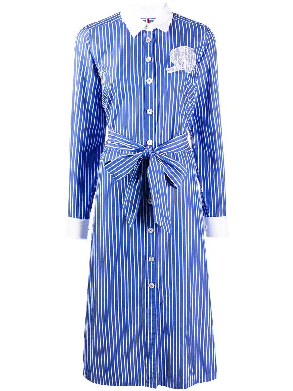 tommy hilfiger blue and white striped dress