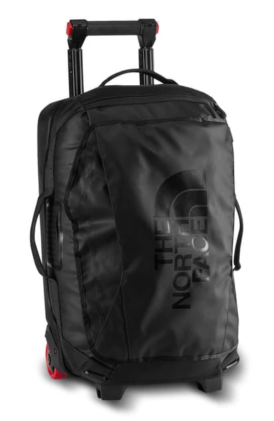 Shop The North Face Rolling Thunder 22-inch Wheeled Duffle Carry-on In Summit Gold/ Tnf Black