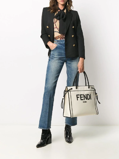 Shop Fendi Shopper Bag In Black