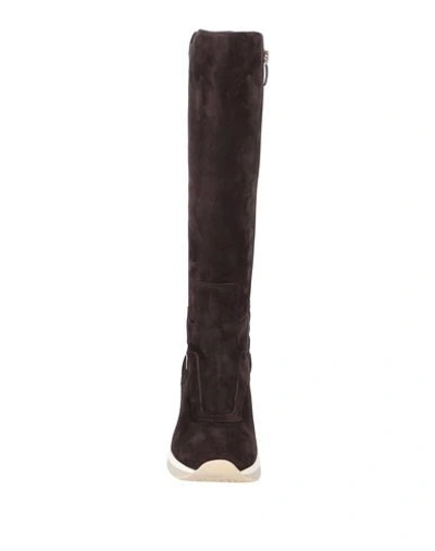 Shop Cesare Paciotti 4us Knee Boots In Dark Brown