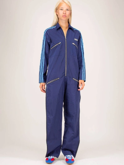 Shop Adidas X Lotta Volkova Zip Jumpsuit Navy Ge5842 In Blue