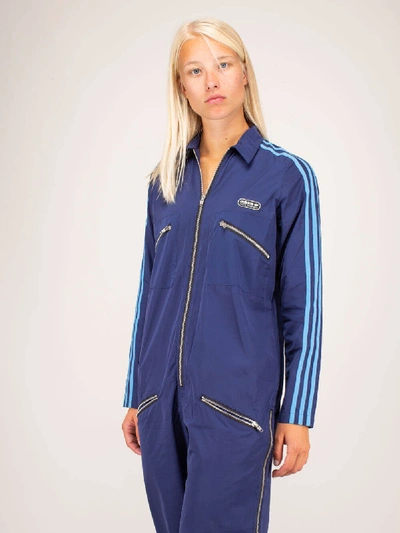 Shop Adidas X Lotta Volkova Zip Jumpsuit Navy Ge5842 In Blue