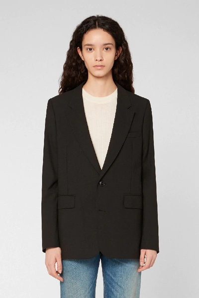 Shop Ami Alexandre Mattiussi Lined Two Buttons Jacket In Black