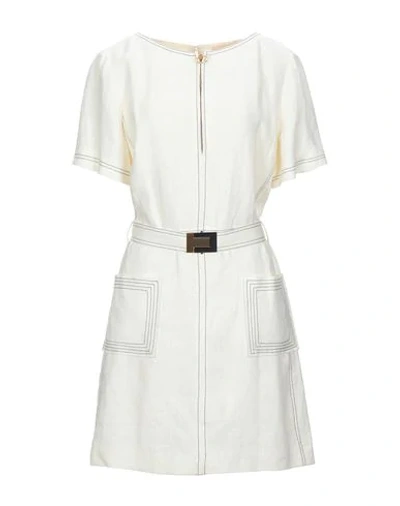 Shop Tory Burch Short Dresses In Ivory