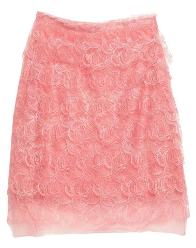 Shop Ermanno Scervino Woman Midi Skirt Salmon Pink Size 6 Polyester, Polyamide