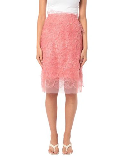 Shop Ermanno Scervino Woman Midi Skirt Salmon Pink Size 6 Polyester, Polyamide