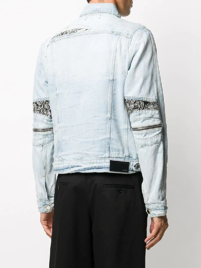 Shop Amiri Light Wash Denim Jacket In Blue