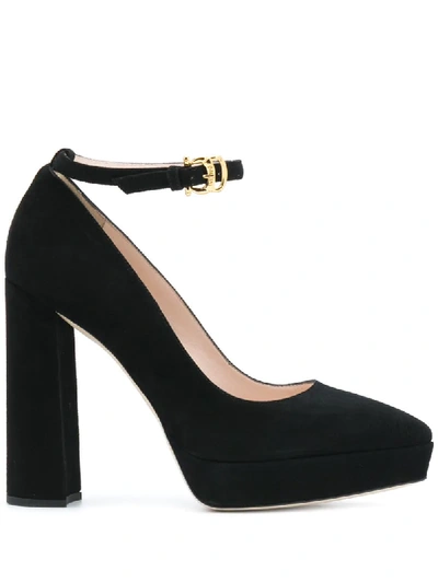 Shop Pollini Mary Jane Platform Pumps In Black