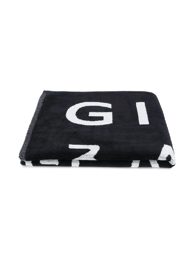 Givenchy Rectangular Logo Towel In Blue