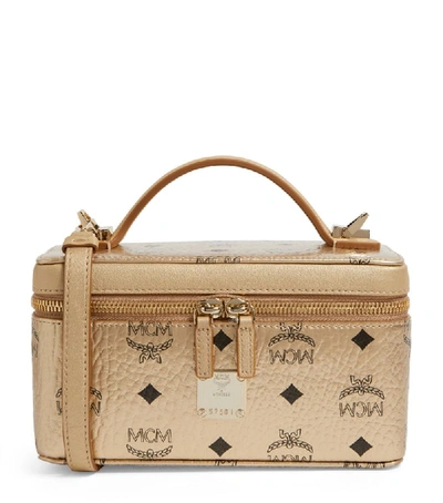 MCM Metallic Visetos Vanity Case Gold 1312231