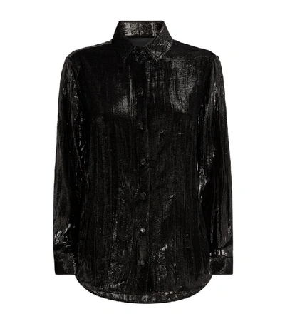 Shop Gucci Crushed Velvet Shirt