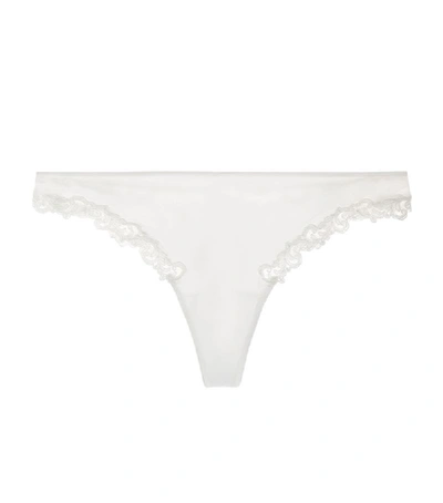 Shop La Perla Embroidered Rugiada Tulle Thong