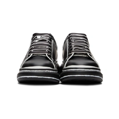 Shop Alexander Mcqueen Black And White Outline Oversized Sneakers In 1070 Blkwht
