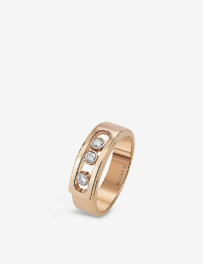 Shop Messika Move Noa 18ct Pink-gold And Diamond Ring