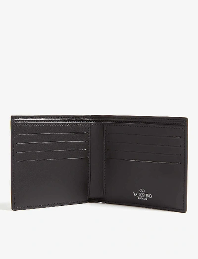 Shop Valentino Black Logo Billfold Wallet