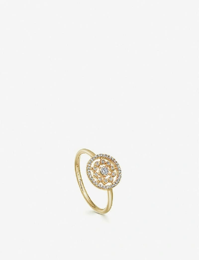 Shop Astley Clarke Icon Nova 14ct Yellow-gold And Diamond Ring