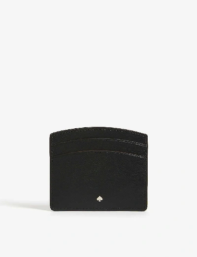 Shop Kate Spade Sylvia Leather Card Holder In Black