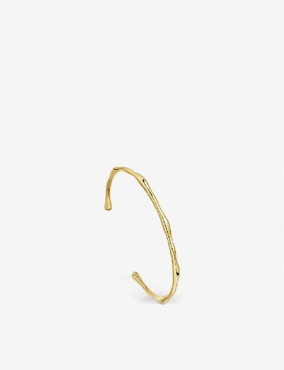 Shop Missoma Women's Gold Molten Medium 18ct Yellow Gold-plated Brass Cuff Bracelet
