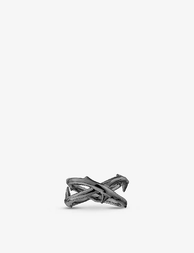 Shop Shaun Leane Rose Thorn Black Rhodium-plated Ring