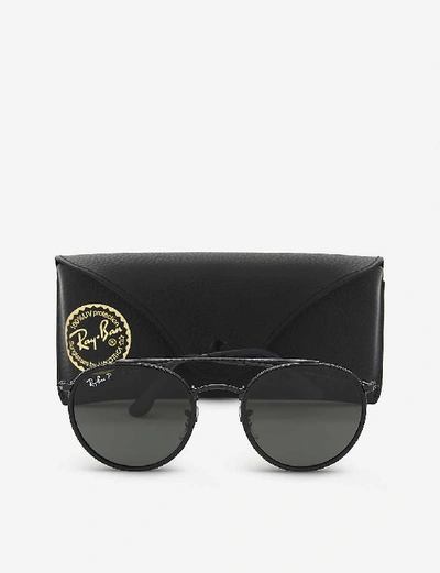 Ray Ban Rb3647 Round-frame Sunglasses In Black