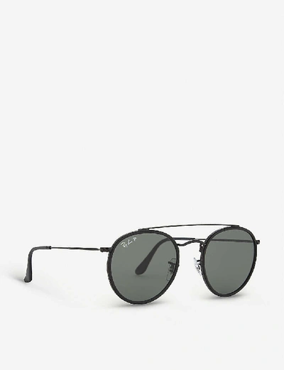 Ray Ban Rb3647 Round-frame Sunglasses In Black
